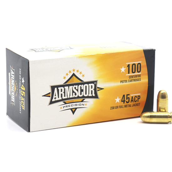 ARMSCOR AMMO 45ACP 230GR FMJ 100/12 VALUE PACK - Sale
